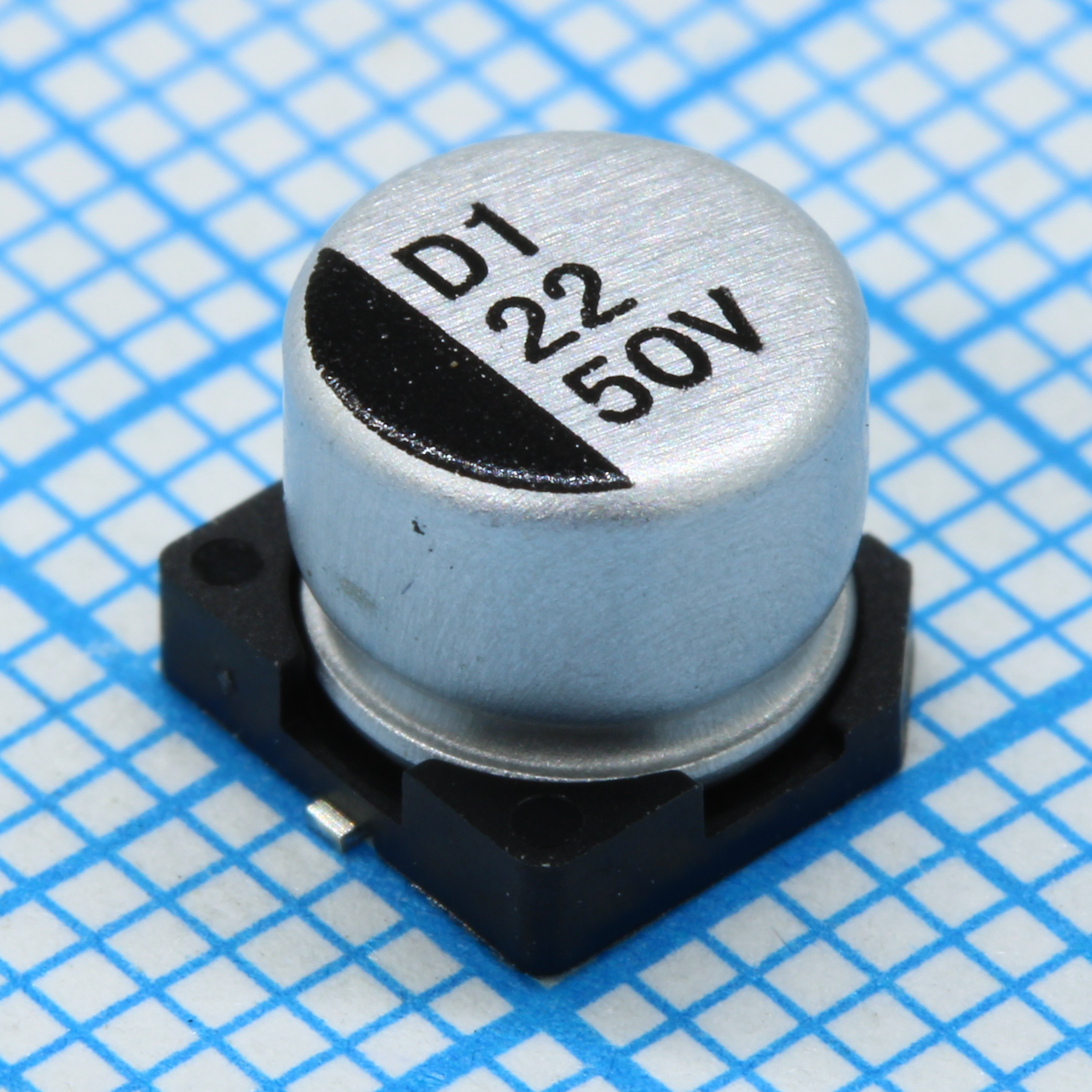 CD050M220E5APKKKV00R - Конденсатор алюминиевый электролитический SMD 22мкФ 50В ±20% (6.3х5.4)мм 2.2Ом 165мА 2000час 105°C лента на катушке