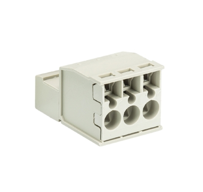 Вилка Wiecon 8213 SUFK/ 3 TOP - Вилочный разъем, угловой, на кабель, шаг 5,08 мм, 3 полюса, номинальное сечение: 2,5 мм кв., пружинная фиксация провода, 400V, 12А, с маркировкой, цвет: серый, серия 8213 SUFK