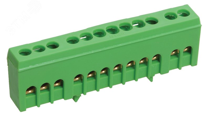 Шина PE "земля" в корп. изол. на DIN-рейку ШНИ-6х9-12-К-З YNN10-69-12KD-K06