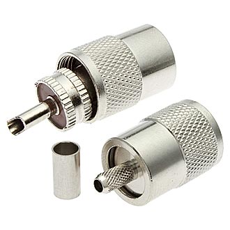UHF-C58P - Разъем высокочастотный штекер UHF, обжим на кабель RG58