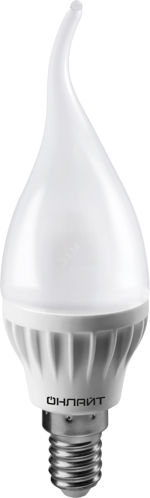 Лампа светодиодная LED 6вт E14 белый матовая свеча на ветру 20077