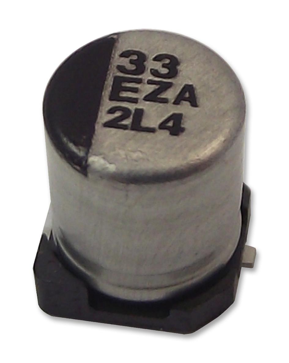 EEHZA1K220P - Полимерный гибридный алюминиевый конденсатор 22мкФ 80В ±20% (8 X 10.2мм) для поверностного монтажа 0.045Ом 1550мА 10000час 105°C автомобильного применения