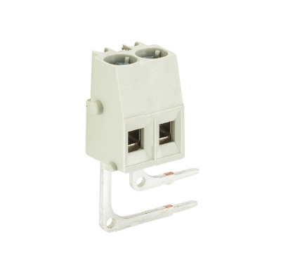 Клемма 8191 / 2 WVR OB - Клемма на печатную плату, для установки под углом 90 град., с права, подвод кабеля сбоку, 2 полюса, шаг: 5 мм, винтовая фиксация провода, без маркировки, 300V, 16А, цвет: серый, серия 8191/2 WVR OB