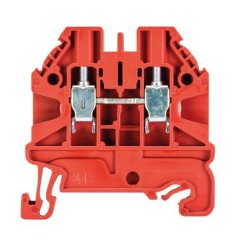 Клемма WT 2,5 RT - Проходная клемма, тип фиксации провода: винтовой, номинальное сечение: 2,5 мм кв., 24A, 1000V, ширина: 5 мм, цвет: красный, тип монтажа: DIN 35