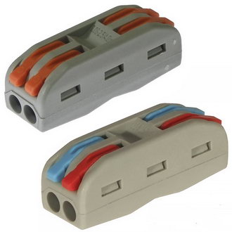 PCT-222 - Клеммник быстрозажимной 4-х контактный 2-х проводный сечение 0.08-2.5 кв.мм