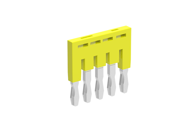 Соединительная перемычка TJB5.2-5 - Соединительная перемычка, втычная, изолированная, 5 полюсов, для серий клемм: TP/TU/TC, шириной 5,2 мм, цвет: желтый