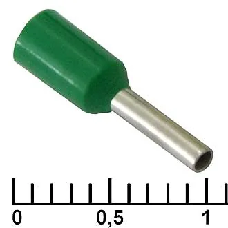 DN00706 GREEN (1.2X6MM) - Наконечник кабельный трубчатый обжимной