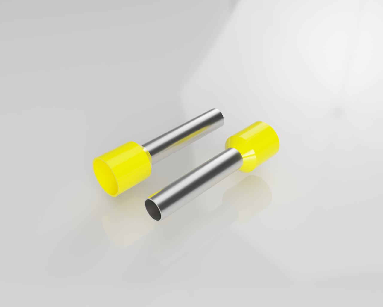 Наконечник 06.600.3027.0 - Наконечник кабельный, трубчатый, изолированный, удлиненный, S=6мм, L=26мм, желтый