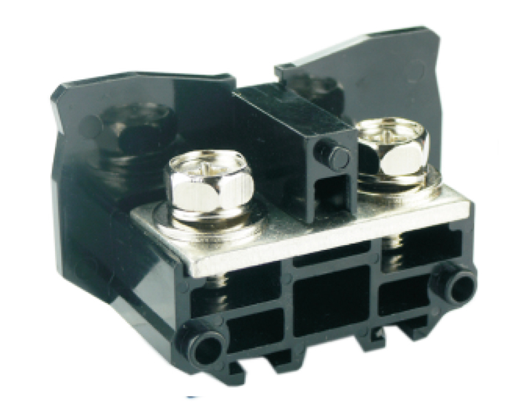 Барьерная клемма UTD-100I - Барьерная клемма, тип фиксации провода: винтовой, номинальное сечение: 38 мм кв., 130A, 660V, ширина: 25 мм, цвет: черный, тип монтажа: DIN 35