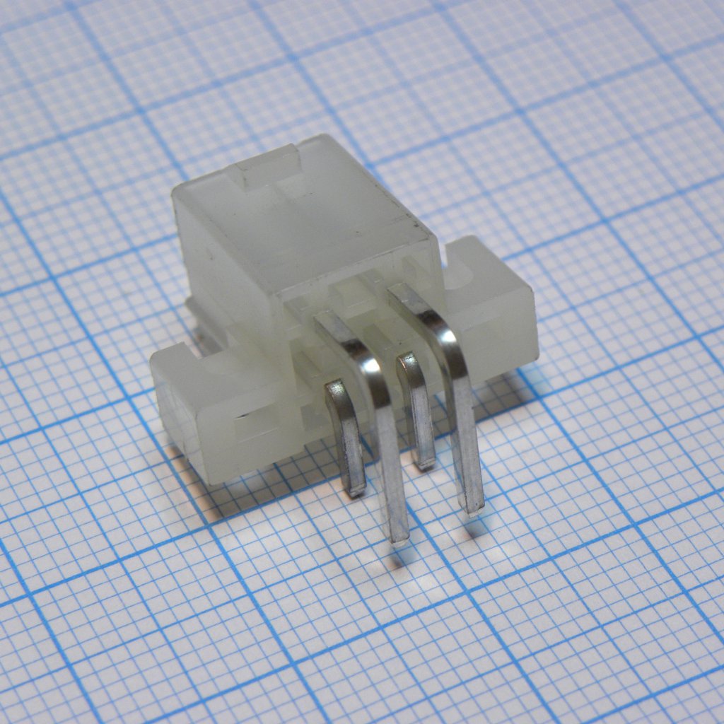 DS1073-01-2X2MR1T6 - Разъем питания (с контактами) Mini-Fit, 4pin, вилка на плату угловая под винты, шаг 4,2мм