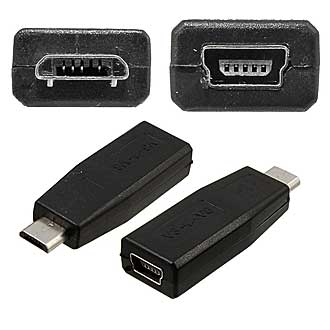 USB-F MINI TO USB-M MICRO - Переходник USB miniUSB F -  microUSB M
