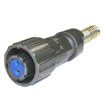 FQ14-2PIN TK-8 - Кабельная розетка, 2 контакта, пружиный хвостовик под кабель 8мм