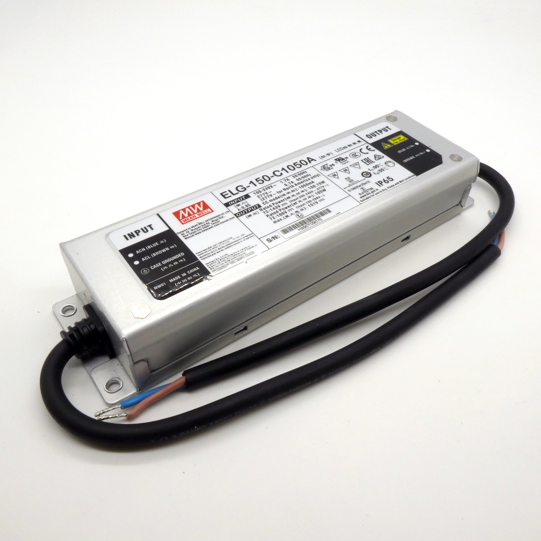 ELG-150-C1050A - AC/DC драйвер электропитания светодиодов 150 Вт, стабилизация тока