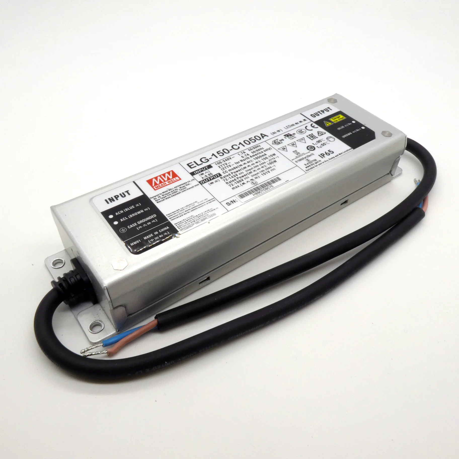 ELG-150-C1050A - AC/DC драйвер электропитания светодиодов 150 Вт, стабилизация тока