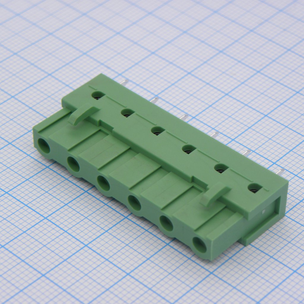 2EDGB-7.62-06P-14-00A(H) - клеммный блок вертикальный 6 контактов шаг 7.62мм на плату