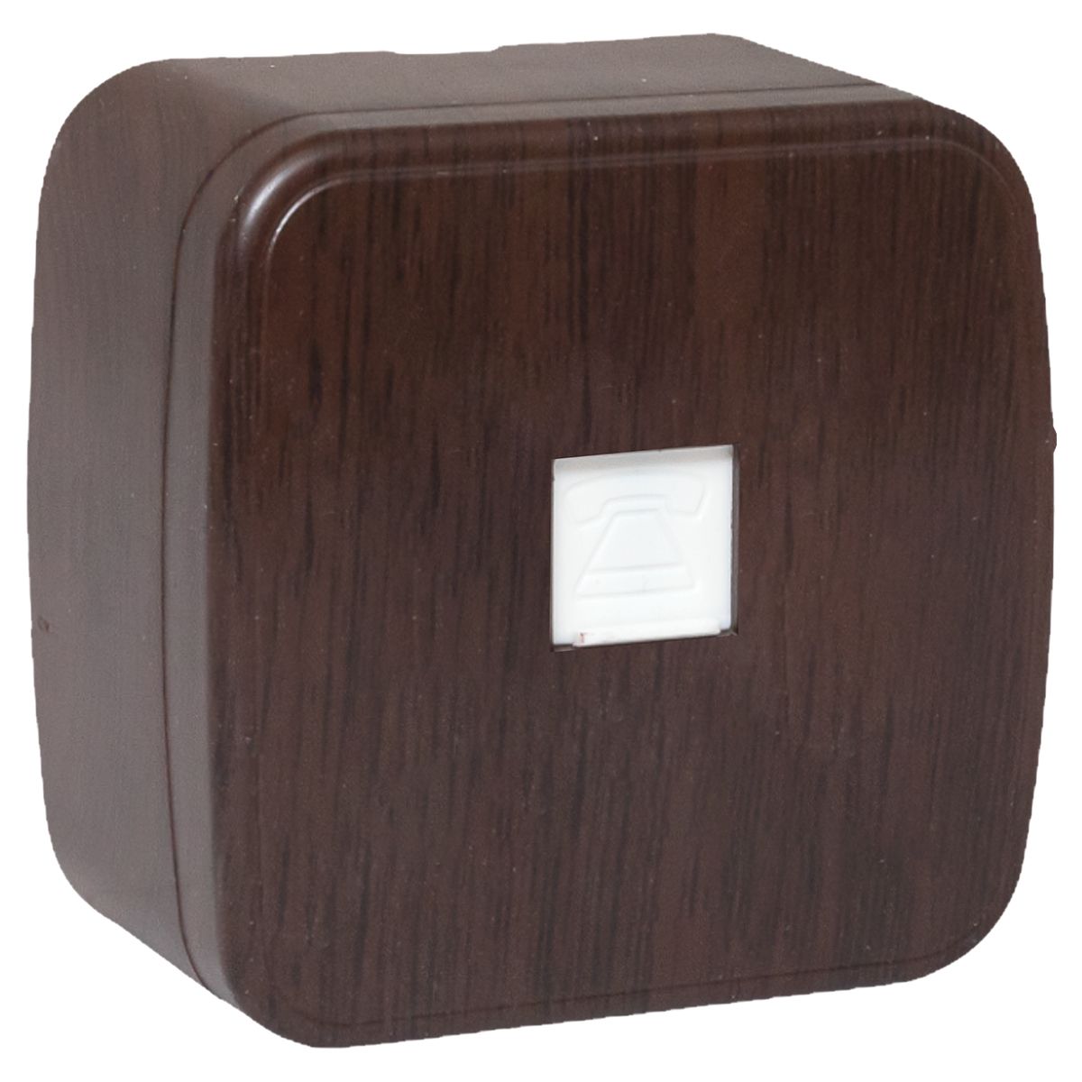 Розетка Phone 1-местная ОП Минск т-мное дерево EKF