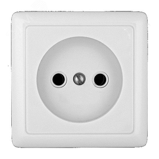 Розетка 1-м ОП Хит 10А IP20 250В без заземл. без защ. шторок бел. SE RA10-131-B