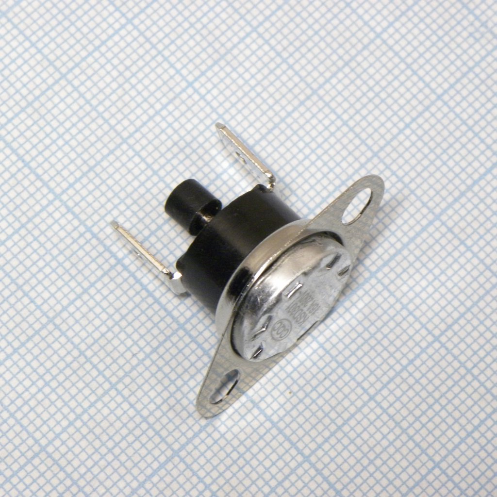 KSD301T 80С 250В 16А - термостат, LBVL нормально замкнутые с кнопкой (ручной сброс)