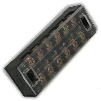 TB-3506 - Клеммная колодка винтовая с крышкой 12 контактов (2х6) М4, AWG8, 10мм2, 35А 600В