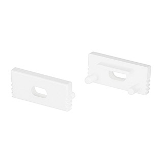 Заглушка SL-SLIM-H7 WHITE с отверстием 037533 - Пара заглушек белого цвета с отверстиемдля профиля SL-SLIM-H7. В комплекте 2 заглушки. Цена за комплект.
