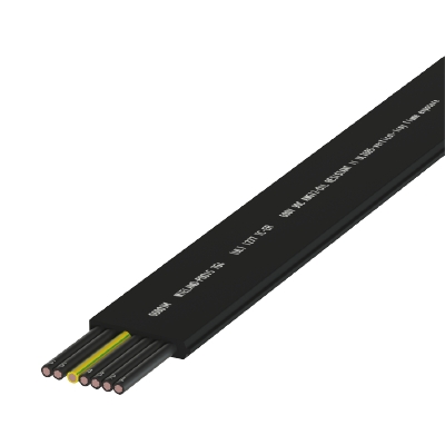 Кабель плоский XLPE 7G4 HALOGENFREE SCHW - Плоский кабель 5+2 полюсов, серия podis, сечение: 7х4 мм кв., материал изоляции: XLPE, цвет: черный