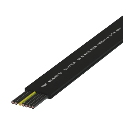 Кабель плоский XLPE 7G4 HALOGENFREE SCHW - Плоский кабель 5+2 полюсов, серия podis, сечение: 7х4 мм кв., материал изоляции: XLPE, цвет: черный