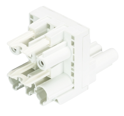 Разветвитель GST18I3V 2P1H V WS - Распределительное устройство, 1 вход / 2 выхода, тип: h, 3 полюса, серия gesis GST18i3, номинальное напряжение: 250V, номинальный ток: 20А, цвет: белый