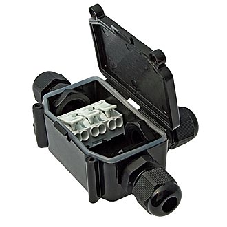 BOX-3 IP65 3PIN PC923B 10A/450V - Коробка распределительная IP65 черная