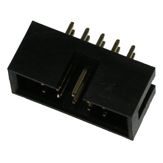 BH-10  (IDC-10MS) - IDC разъем, вилка на плату прямая двухрядная 10pin(2x5)., шаг 2.54мм