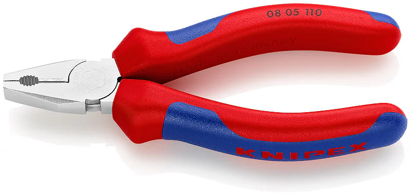 Мини-плоскогубцы комбинированные, 110 мм, хром, 2-комп ручки KN-0805110