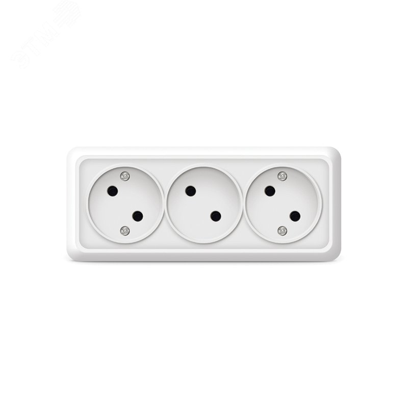 Олимп Розетка тройная без заземления наружная 1160