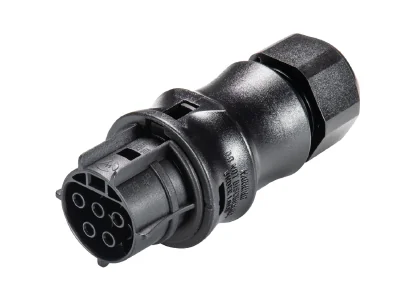 Разъем RST20i5 96.051.4153.1 - Розеточный разъем на кабель диам. 10-14 мм, IP68(69k), 5 полюсов, винтовая фиксация провода, номинальные характеристики: 250/400V, 20A, цвет: черный, серия RST Classic
