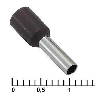 DN02508 BLACK (2.2X8MM) - Наконечник на кабель DN02508, черный, 2.2x8 мм