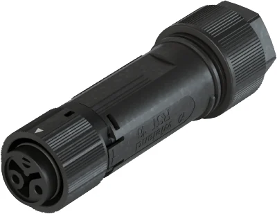 Разъем RST16I3/2S B1 ZT3 SW - Розеточный разъем на кабель диам. 7,1-13 мм, IP68(69k), 2 полюса, цвет: черный, номинальные характеристики: 250V/400V 16A, серия gesis RST MINI