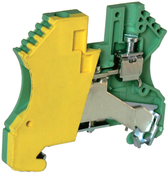 Заземляющая клемма UKJ-W4JD - Заземляющая клемма, тип фиксации провода: винтовой, номинальное сечение: 4 мм кв., ширина: 6,2 мм, цвет: желто-зеленый, тип монтажа: DIN 35