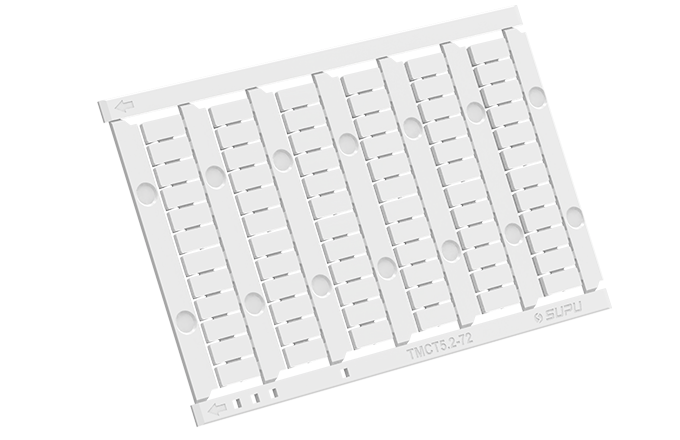 Маркировка  TMBWT5.2-72 - Кассета с маркировочными шильдиками для клемм TU/TP/TC, сечением 2,5 мм кв., 72 шильдиков, чистая, цвет белый