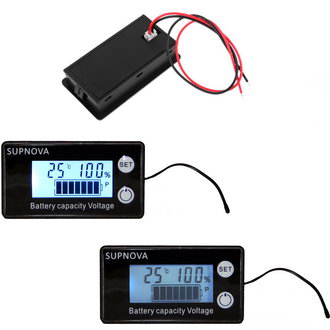 DMS-506 - Цифровой LCD измеритель заряда батареи DC 8-100В, JX-6133, для кислотных и литиевых акб, есть режим сигнализации