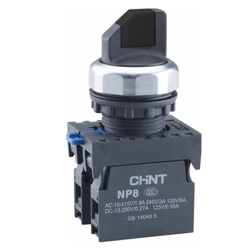Переключатель без подсветки NP8-11X/312 3 полож. с фиксацией черн. 1НО+1НЗ IP65 667137