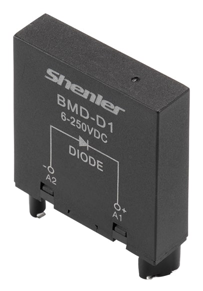 Модуль BMD-D1 6-250V DC - Модуль для реле, 6 - 24VDC, диод (+А1/-А2), цвет: черный, для колодок: STB14, SEB11-E, SUB*-E, GZP8, GZP11, MT 78 740(745)