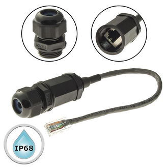 RJ45M20L25-6A - Разъем герметичный SZC RJ45M20L25-6A, 10BASE-T,100 BASE-T, 1000 BASE-T