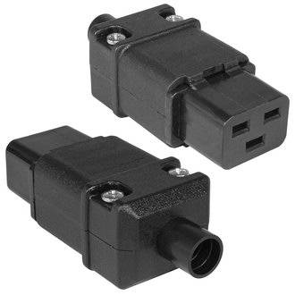 AC-054 - Разъем питания серии AC, розетка 3-х полюсная кабельная, 16А 250В