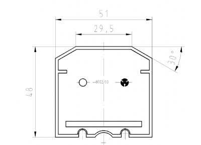 Пластина разделит. 9702/10 BLAU - Разделительная пластина, для клемм 9700 A/10 S35, цвет: синий