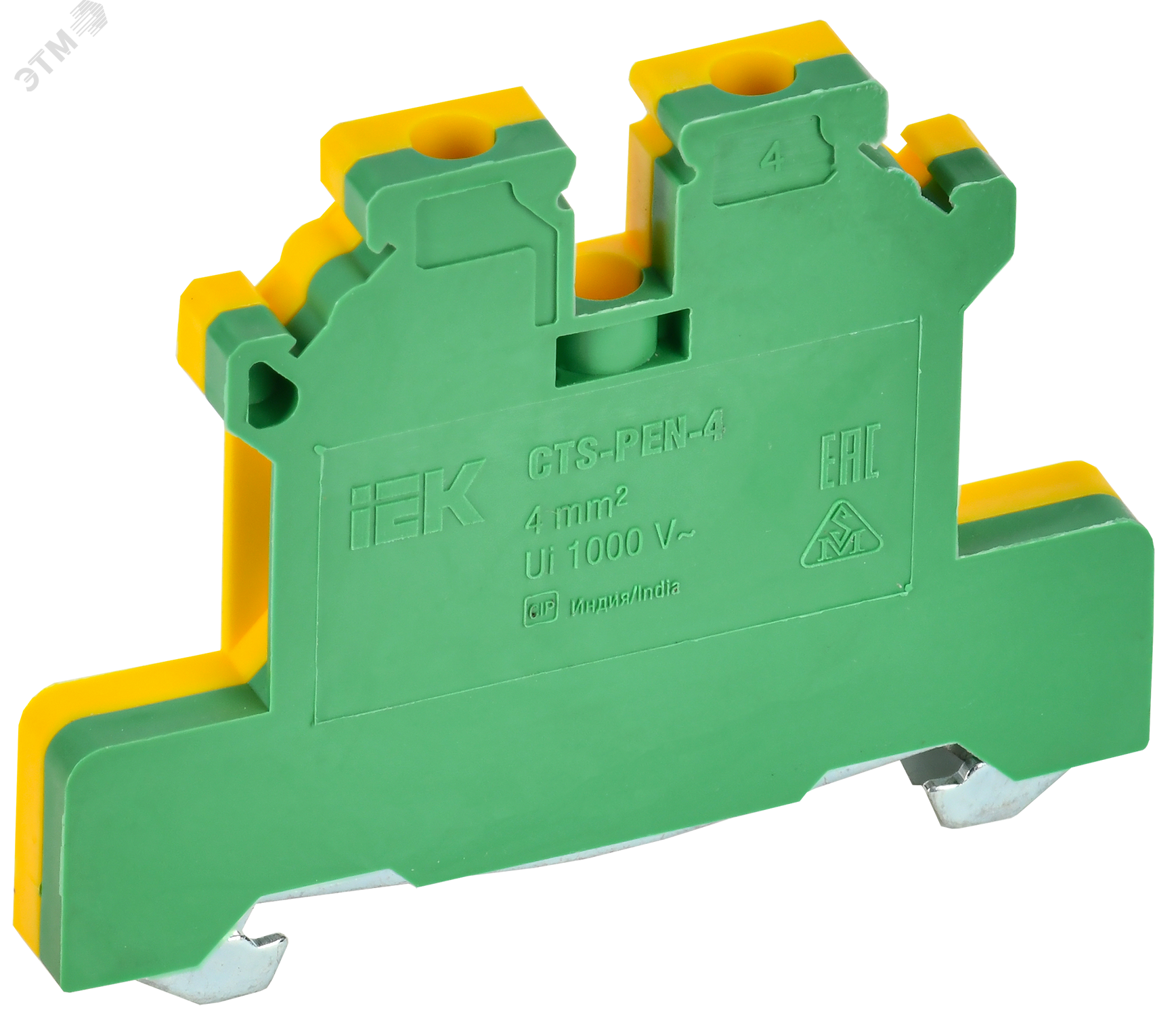 Колодка клеммная CTS-PEN земля 4мм2 желто-зеленая YCT11-00-K52-004