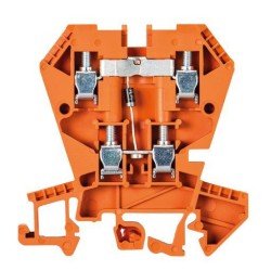 Клемма этажн. WK 4 E/U... - Многоуровневая функциональная клемма, тип фиксации провода: винтовой, номинальное сечение: 4 мм кв., 1A, 1000V, ширина: 6 мм, цвет: оранжевый, тип монтажа: DIN 35
