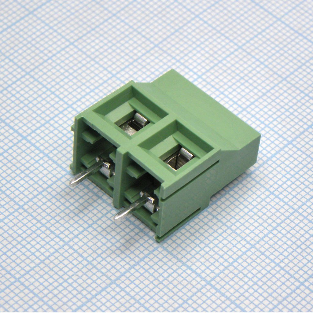 DG950-9.5-02P-14-00A(H) - Винтовой клеммный блок c рельефной обоймой, 2 контакта. Серия DG950-9.5