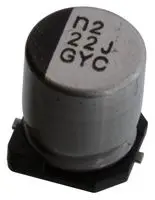 GYC1J220MCQ1GS - Конденсатор алюминиевый  полимерный гибридный  22мкФ 63 В ±20% (6.3 X 7.7мм) для поверхностного монтажа 80 mOhm 900мА 2000час 135°С автомобильного применения