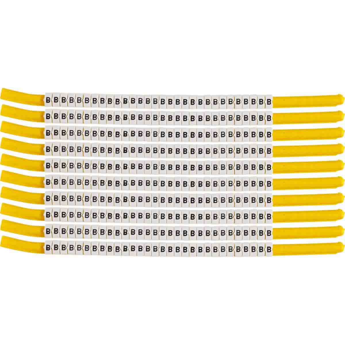 brd133311 - SCN-18-B клипсы белые, 300шт/упак, для провода 4,6-5,9мм диаметра, легенда B