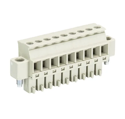 Розетка Wiecon 8813 B / 9 VR F - Розеточный разъем, прямой, на кабель, с монтажными фланцами, шаг 3,81 мм, 9 полюсов, номинальное сечение: 1,5 мм кв., винтовая фиксация провода, 250V, 8А, с маркировкой, цвет: серый, серия 8813 B VRF