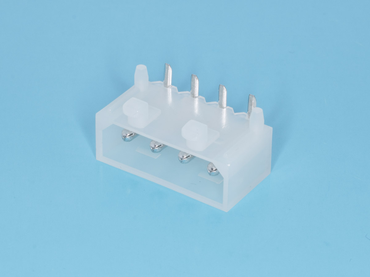 THP-4MR - Разъем питания 4 контакта, вилка на плату прямой угол, к дисководу, шаг 5,08