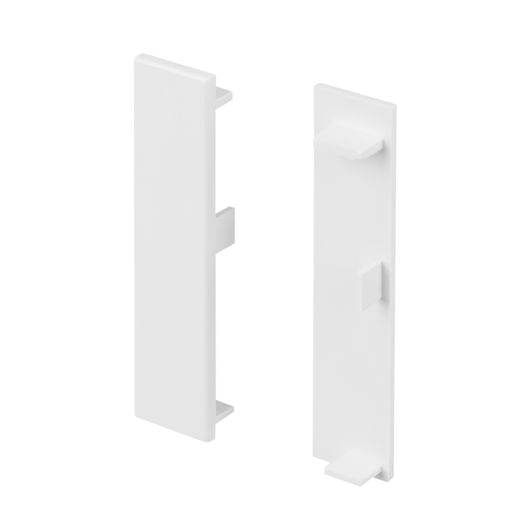 Заглушка PLINTUS-H55 WHITE 046163 - Пара глухих заглушек для профиля PLINTUS-H55 белого цвета. Материал пластик.  В комплекте 2 шт., цена за 1 комплект.
